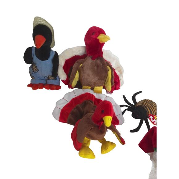 Vintage Holiday Beanie Babies Halloween Fall Thanksgiving Christmas Set of 6 - Picture 3 of 10